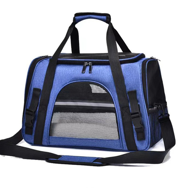 Bolsa Transportín Plegable para Gatos — Malla Transpirable y Bandolera