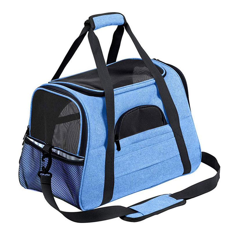 Bolsa Transportín Plegable para Gatos — Malla Transpirable y Bandolera