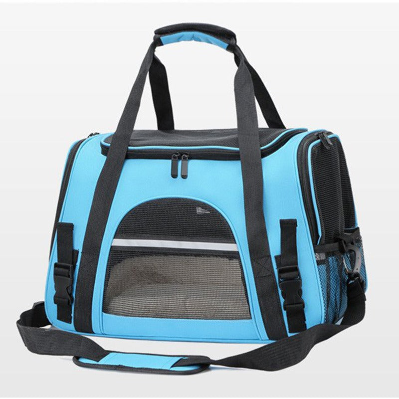 Bolsa Transportín Plegable para Gatos — Malla Transpirable y Bandolera