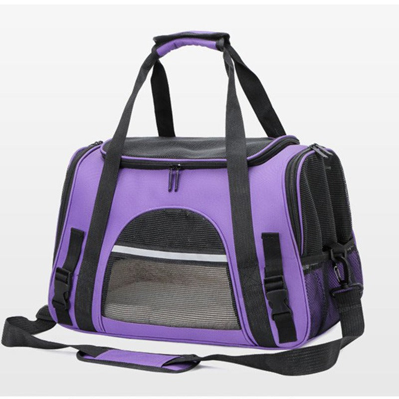 Bolsa Transportín Plegable para Gatos — Malla Transpirable y Bandolera