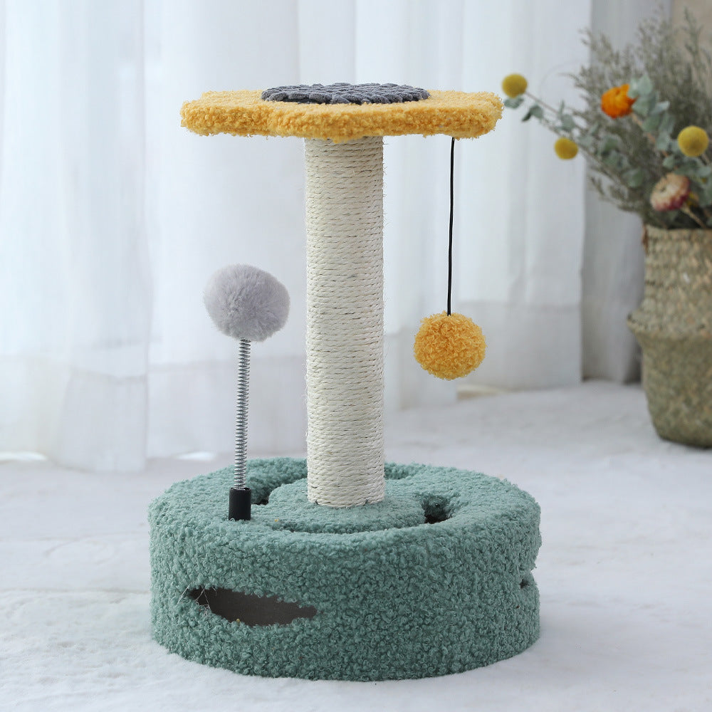 Rascador Multifuncion para Gatos — Juguete, Rascador y Arbol en Uno