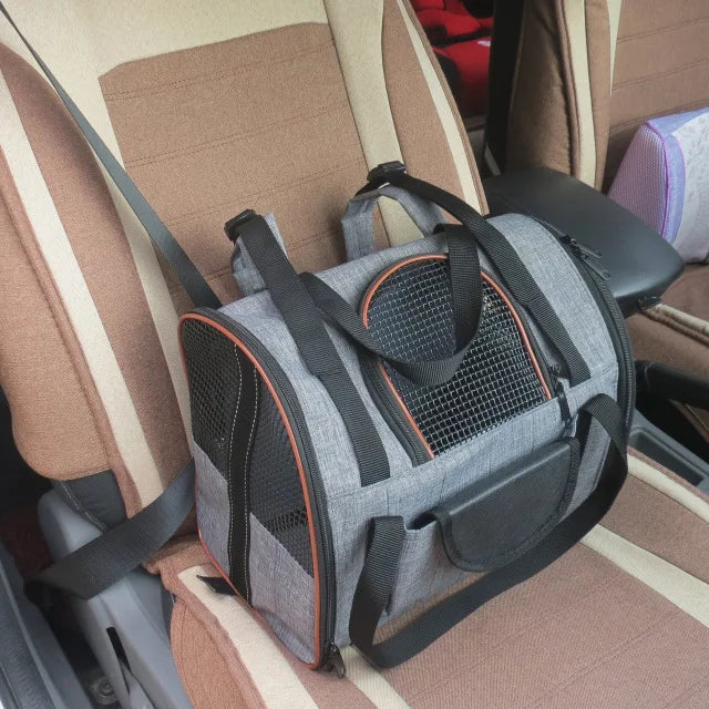 Transportín Plegable Multifuncional para Gatos — Cámara Abatible con Cojín