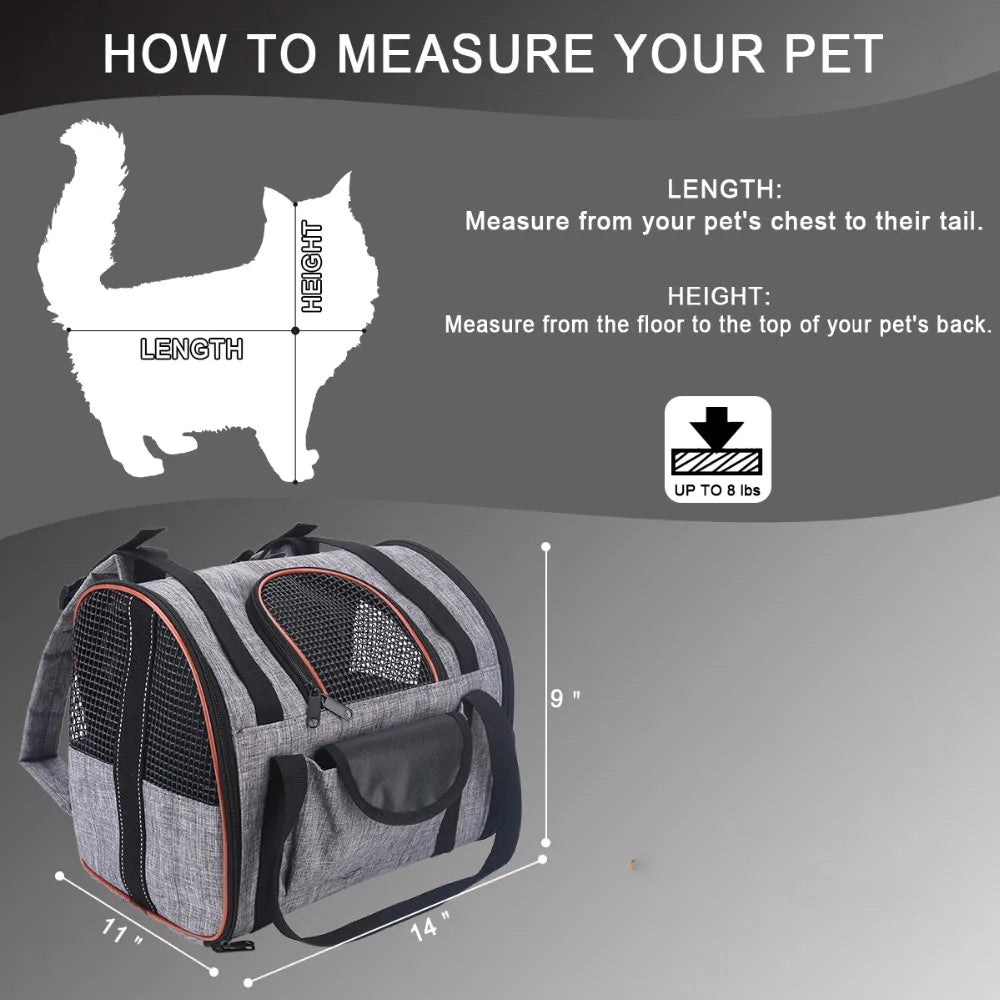 Transportín Plegable Multifuncional para Gatos — Cámara Abatible con Cojín